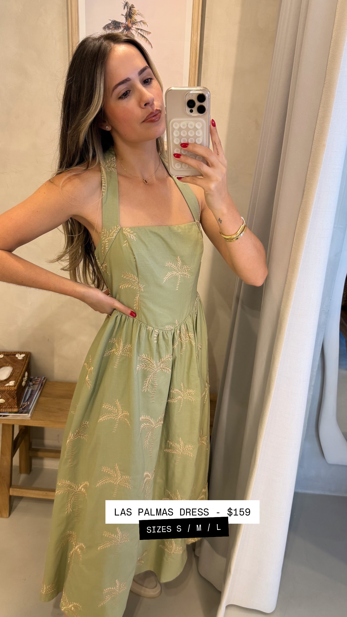 Las Palmas - Olive Midi Dress