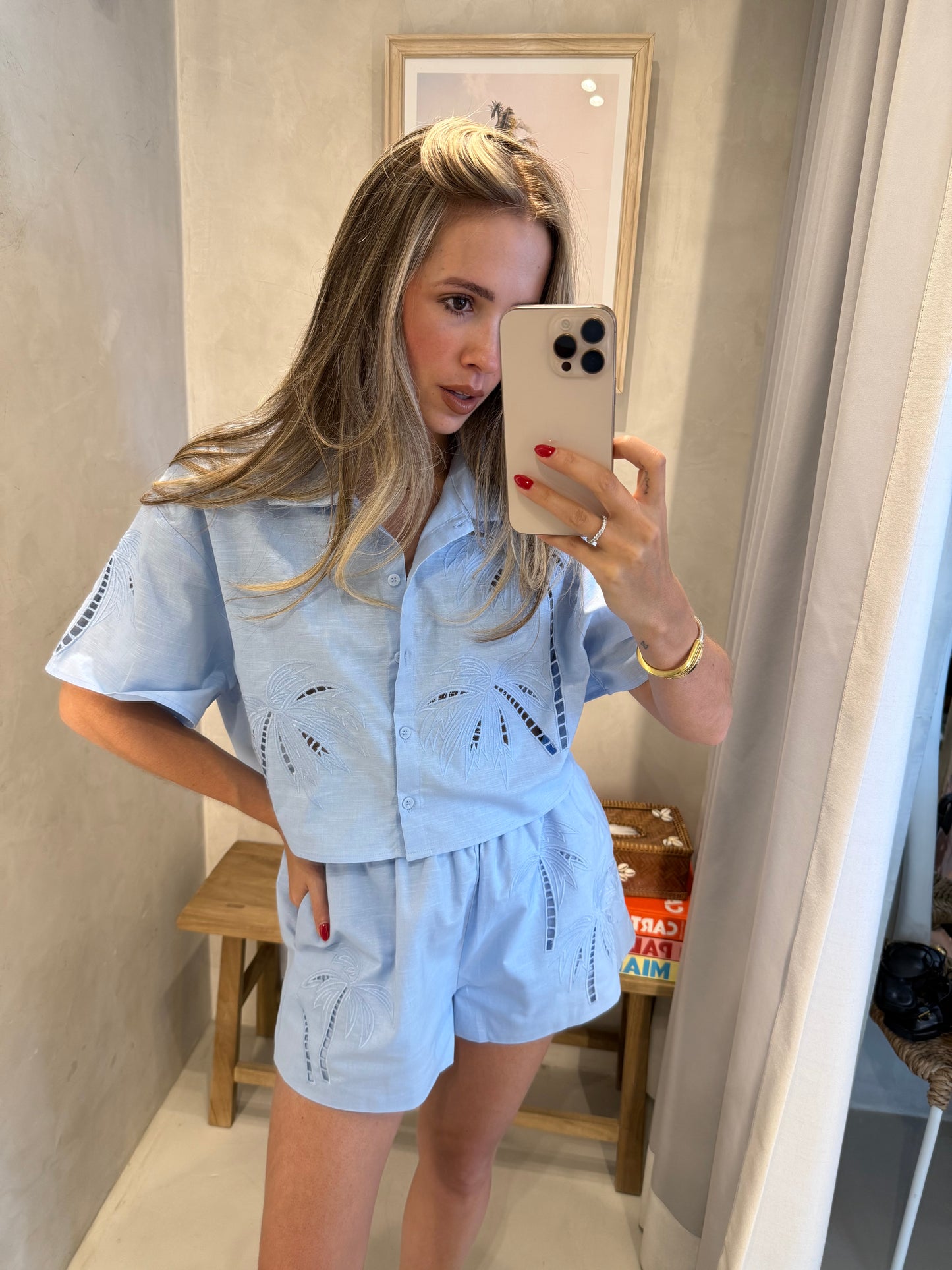 Para Bailar La Palma - White and Baby Blue Set