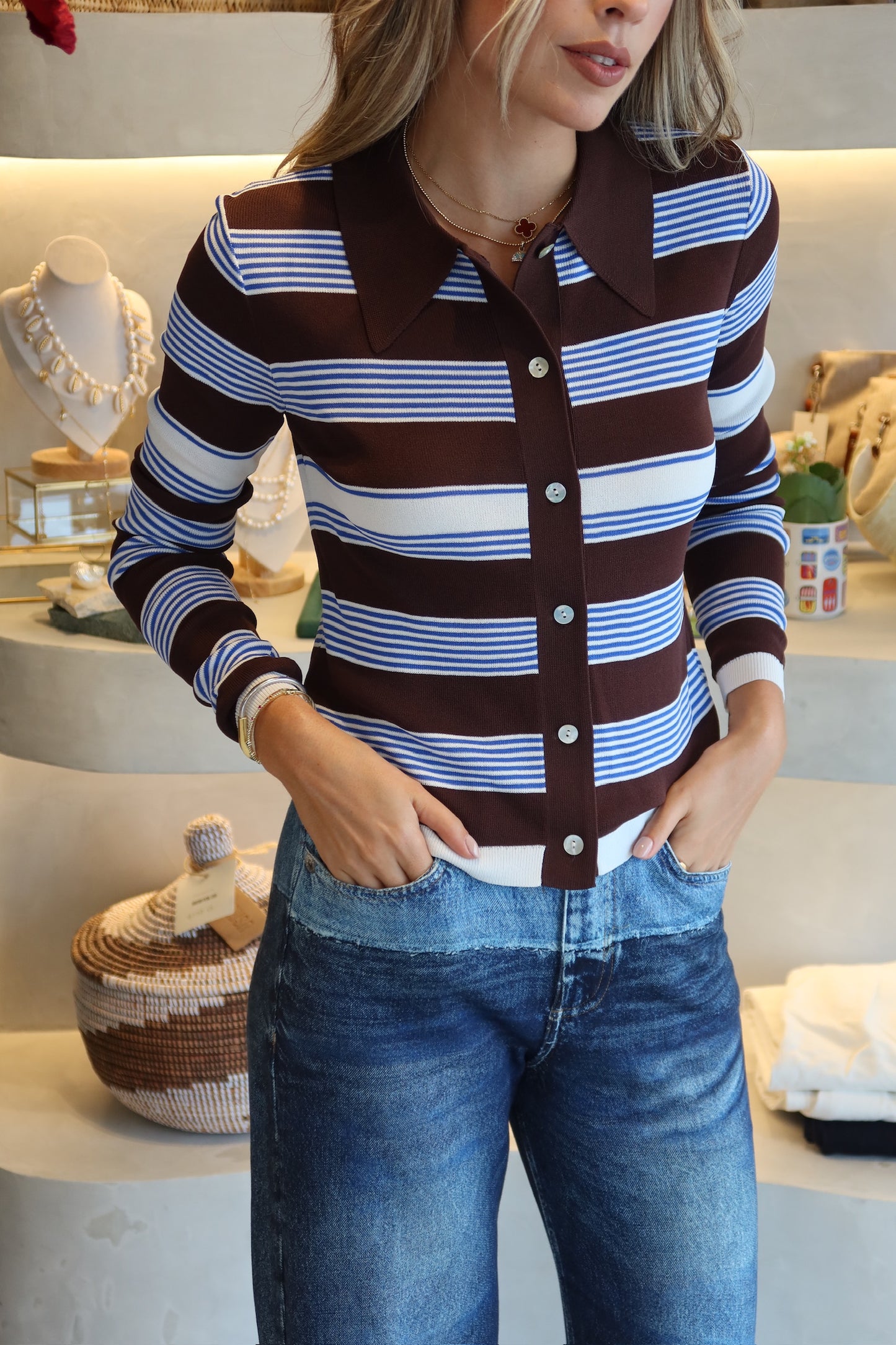 Captainess - Stripe Polo