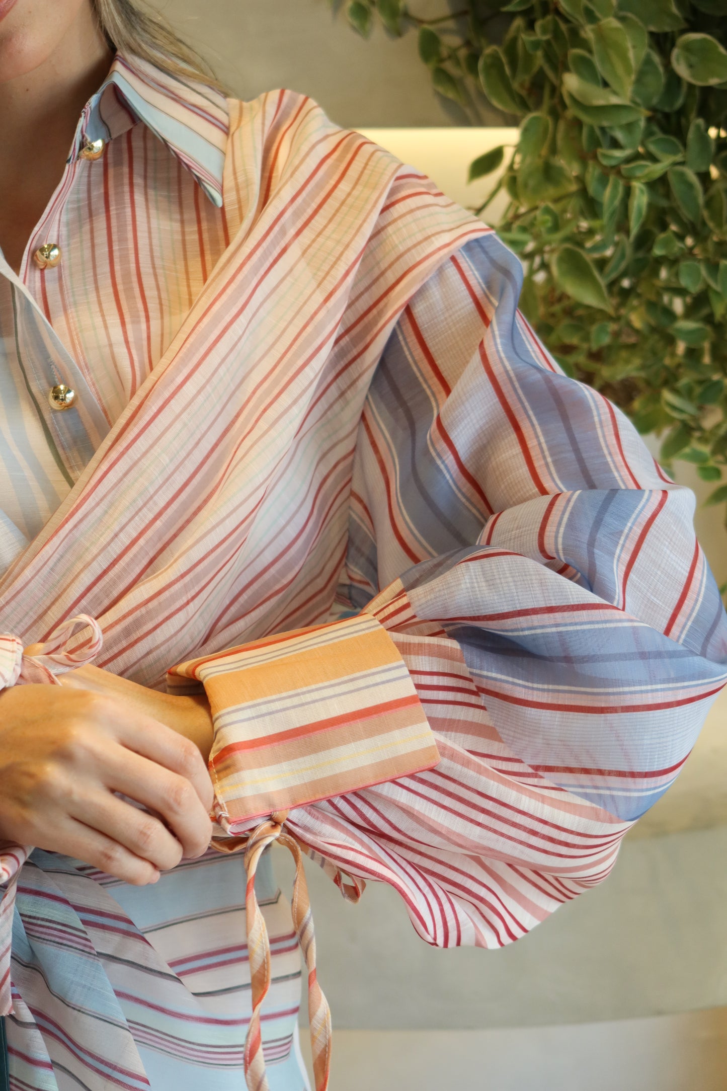 Palm Beach - Sheer Stripe Dress