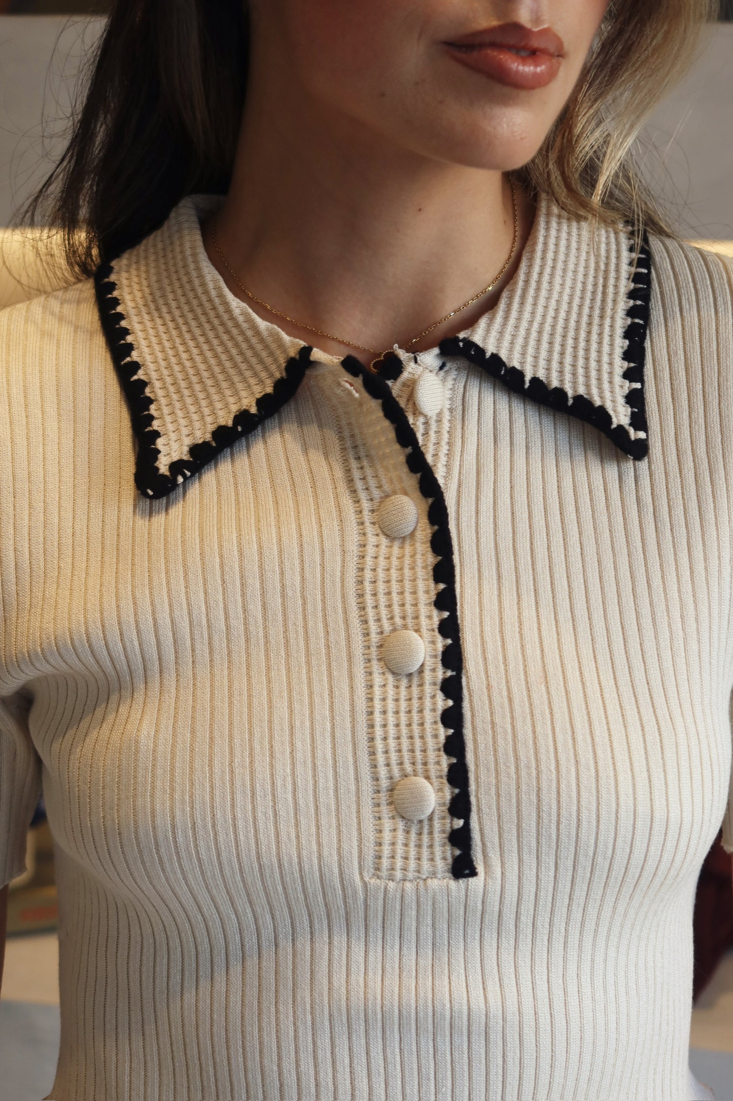 Layover Layers - Black & Beige Top
