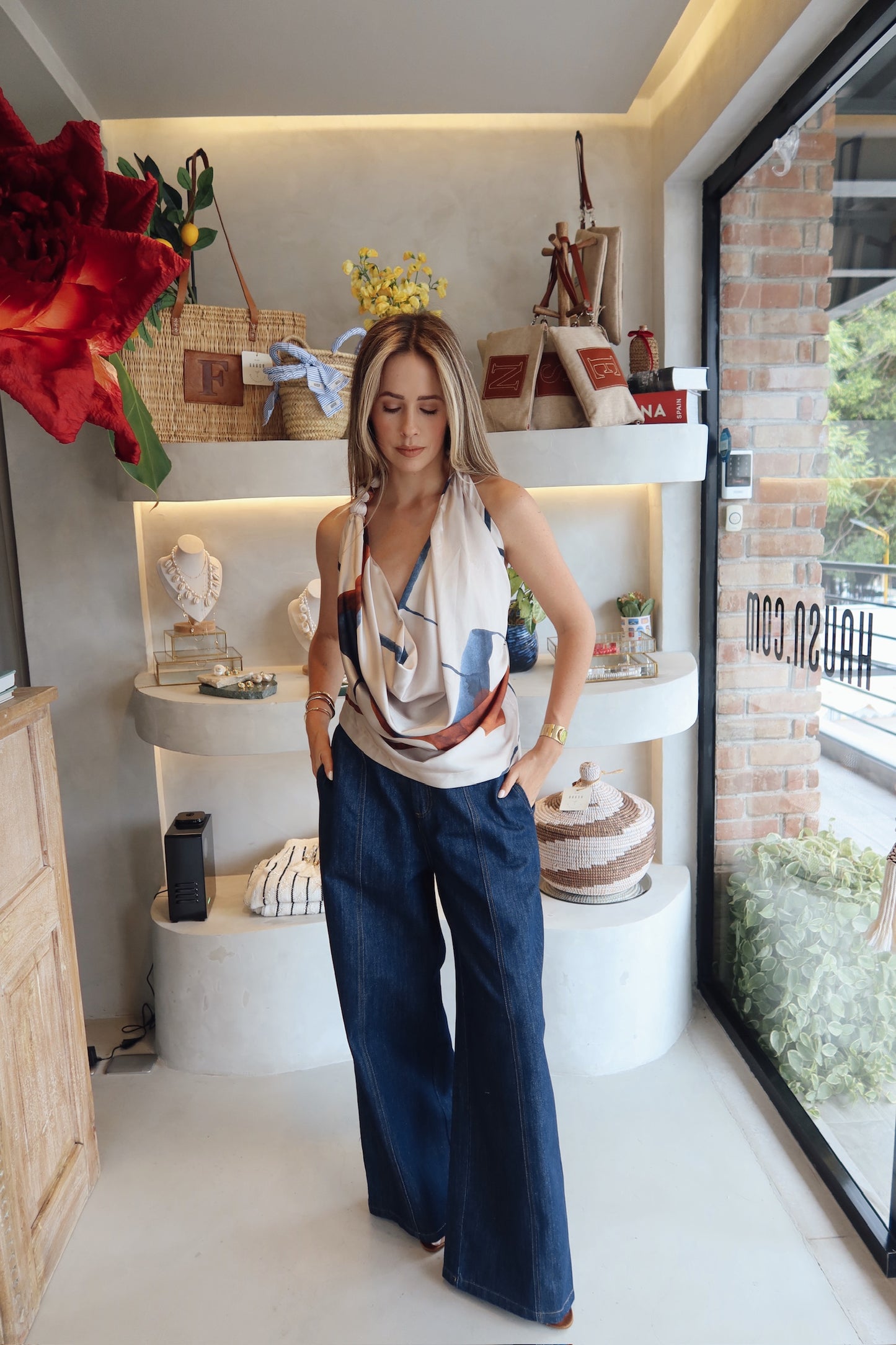 The Dua - Print Silk Top