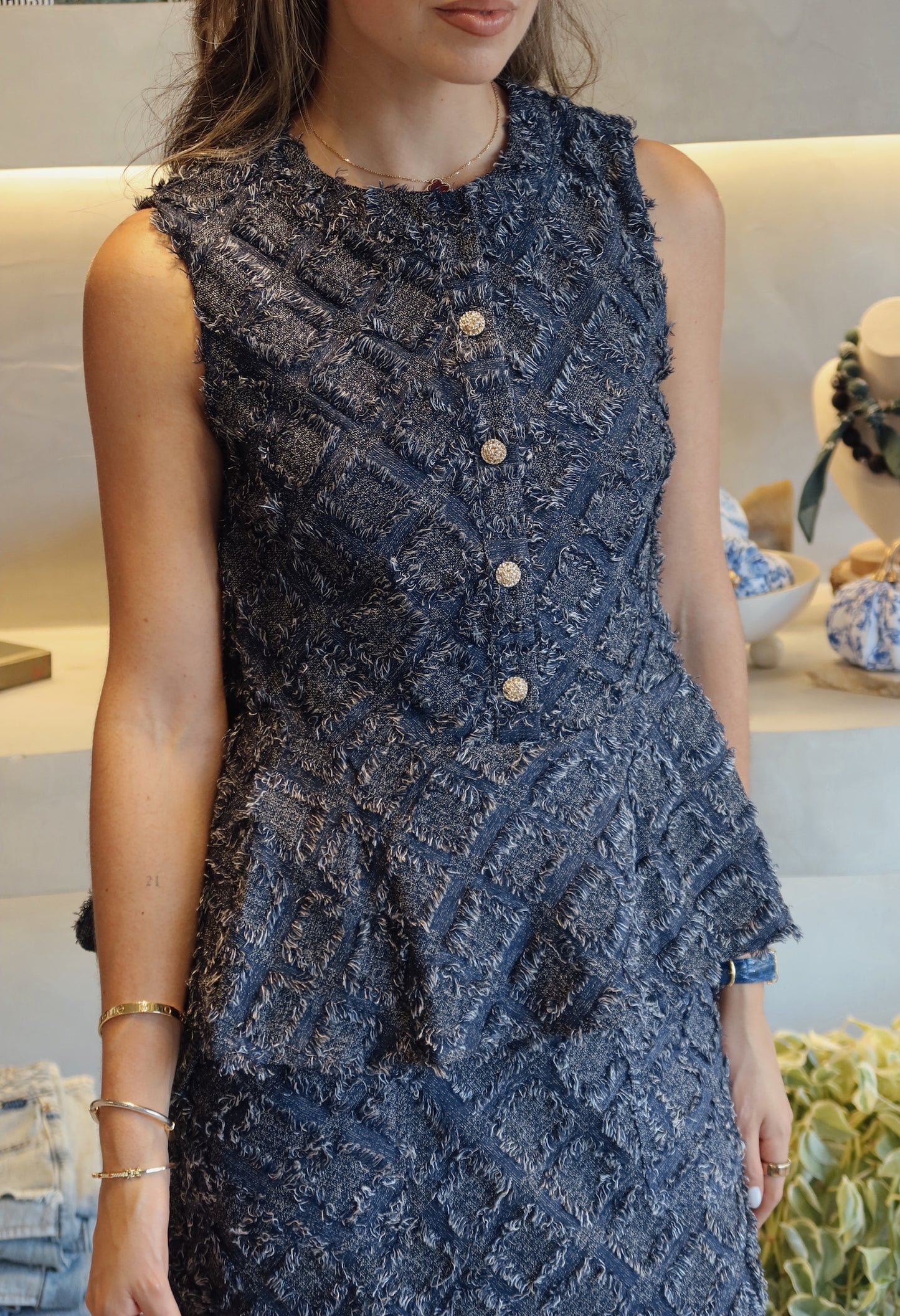 Blue Terminal - Denim Skirt Set