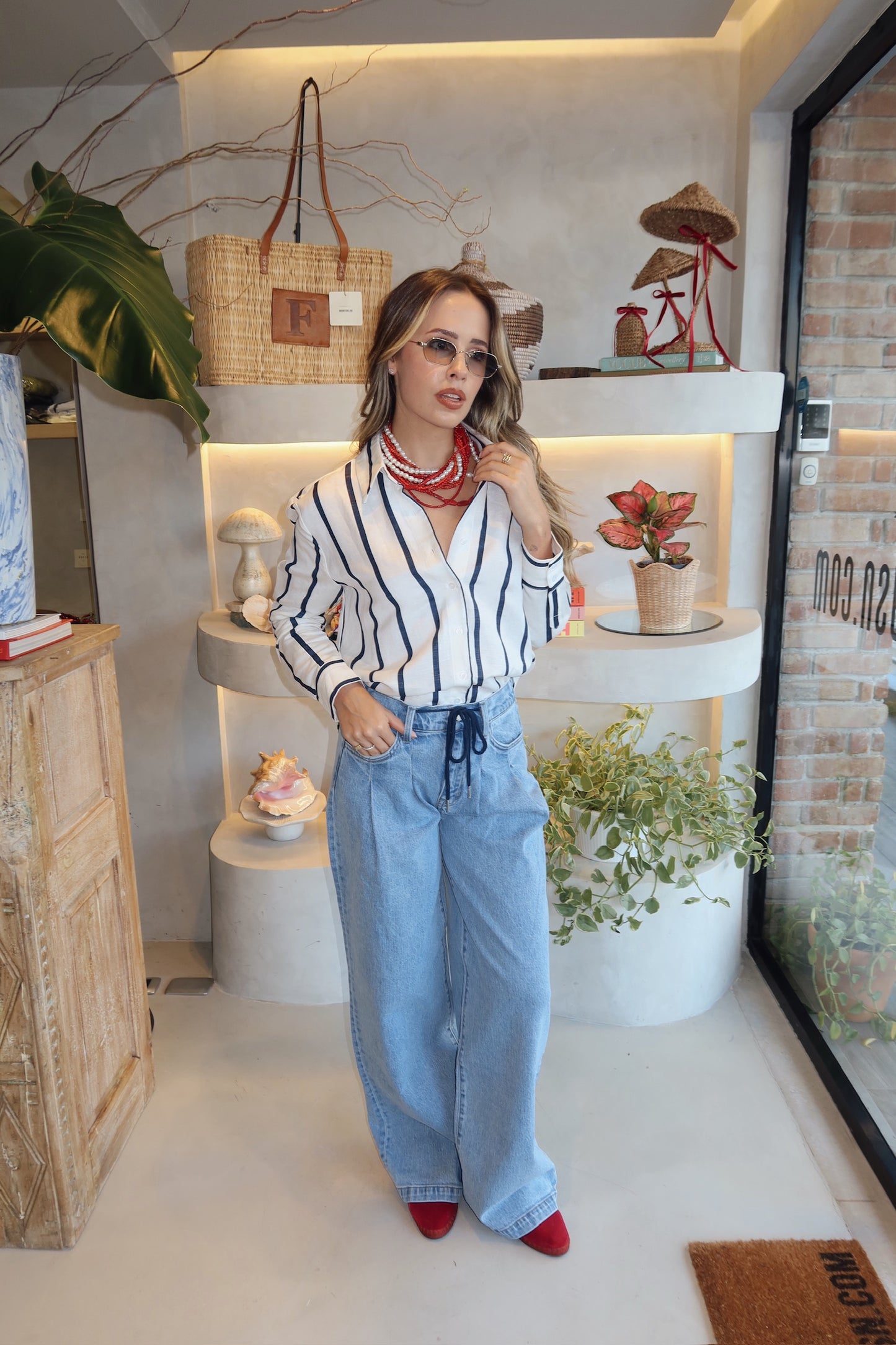 Fisherisland - Linen Stripe Shirt