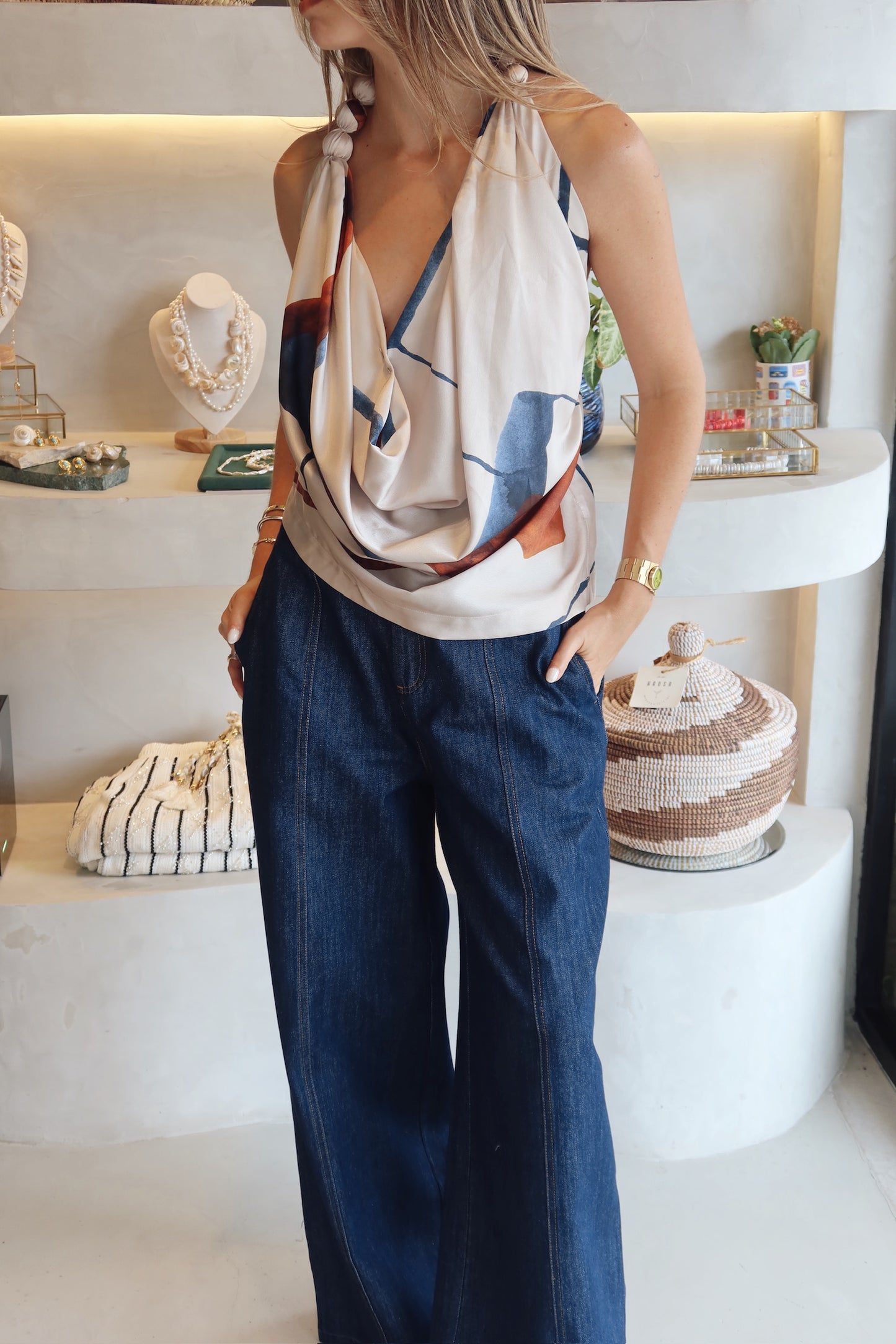 The Dua - Print Silk Top