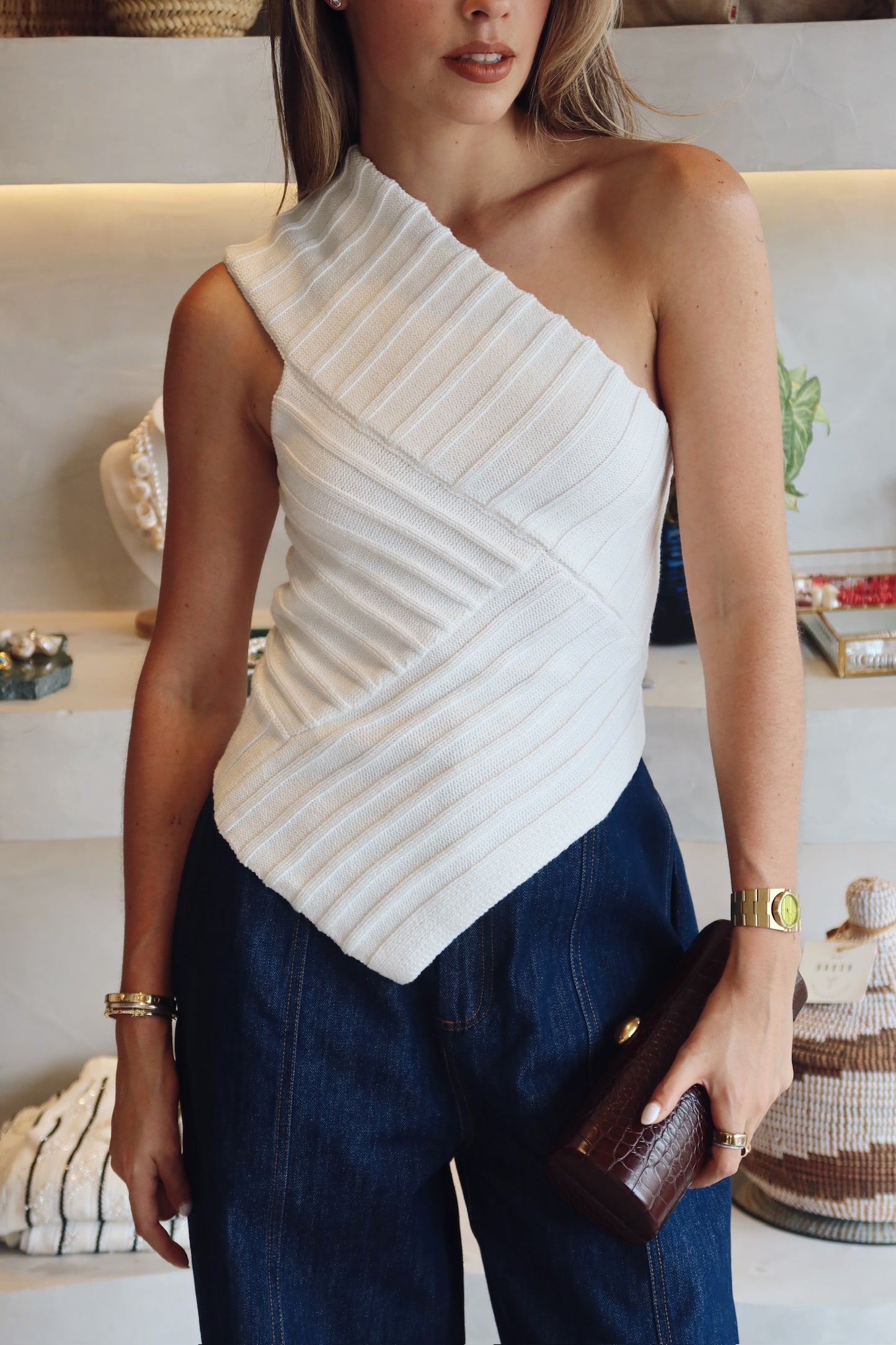 Vermont - Asymetrical Sweater Top