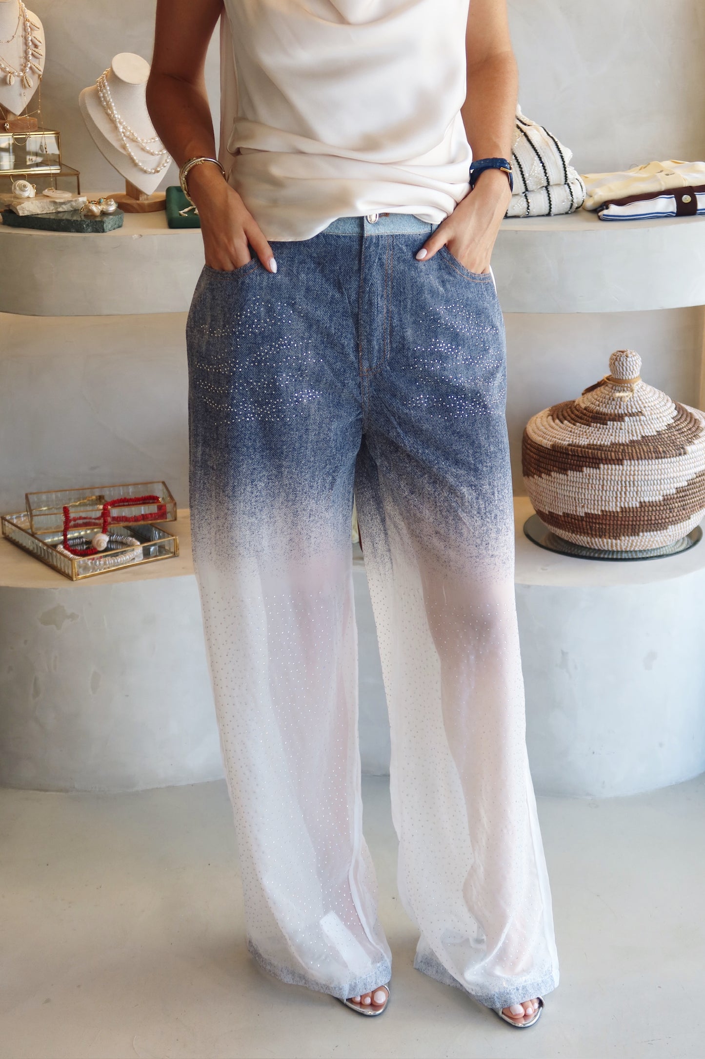 Ibiza - Sequin Two Tone Pant