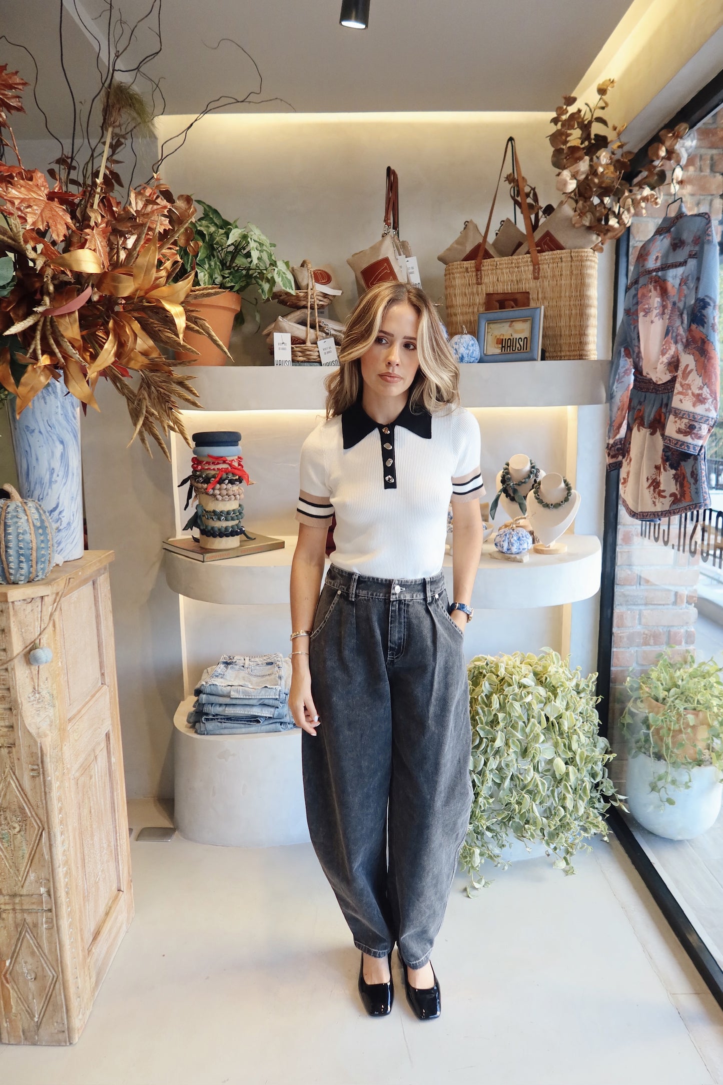 Departure Denim - Black and Cream Jeans