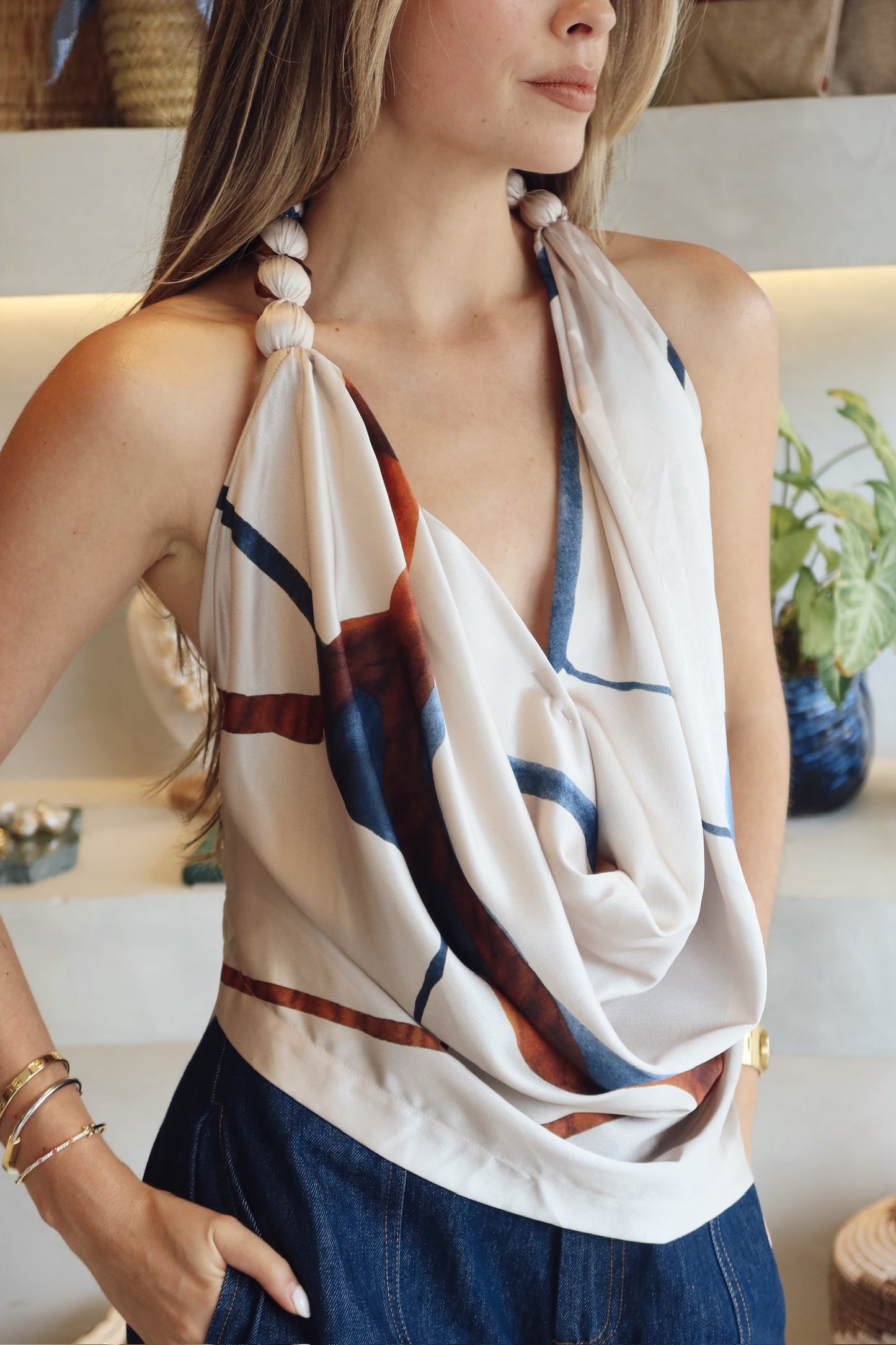 The Dua - Print Silk Top