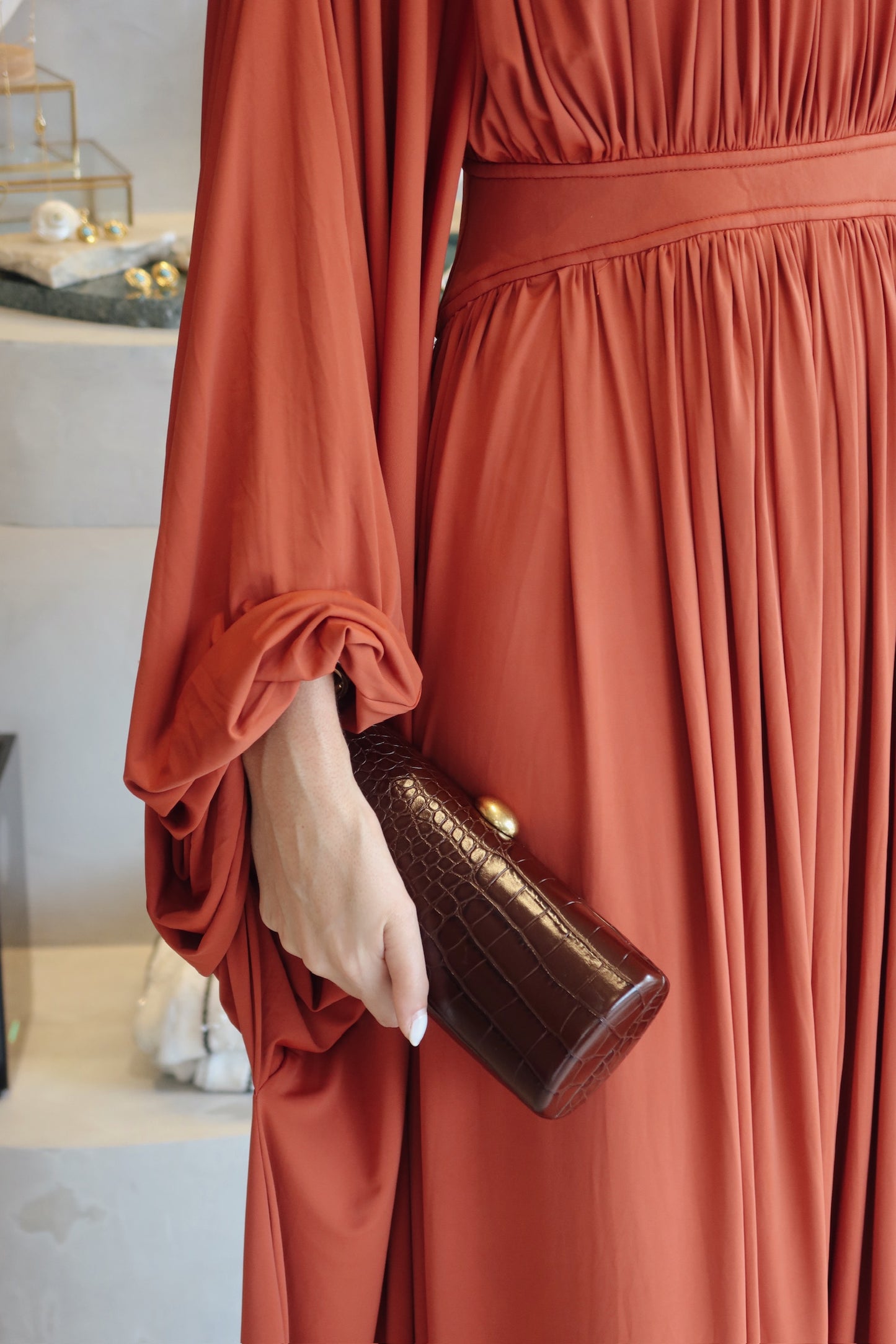 Connecticut - Long Rust Dress