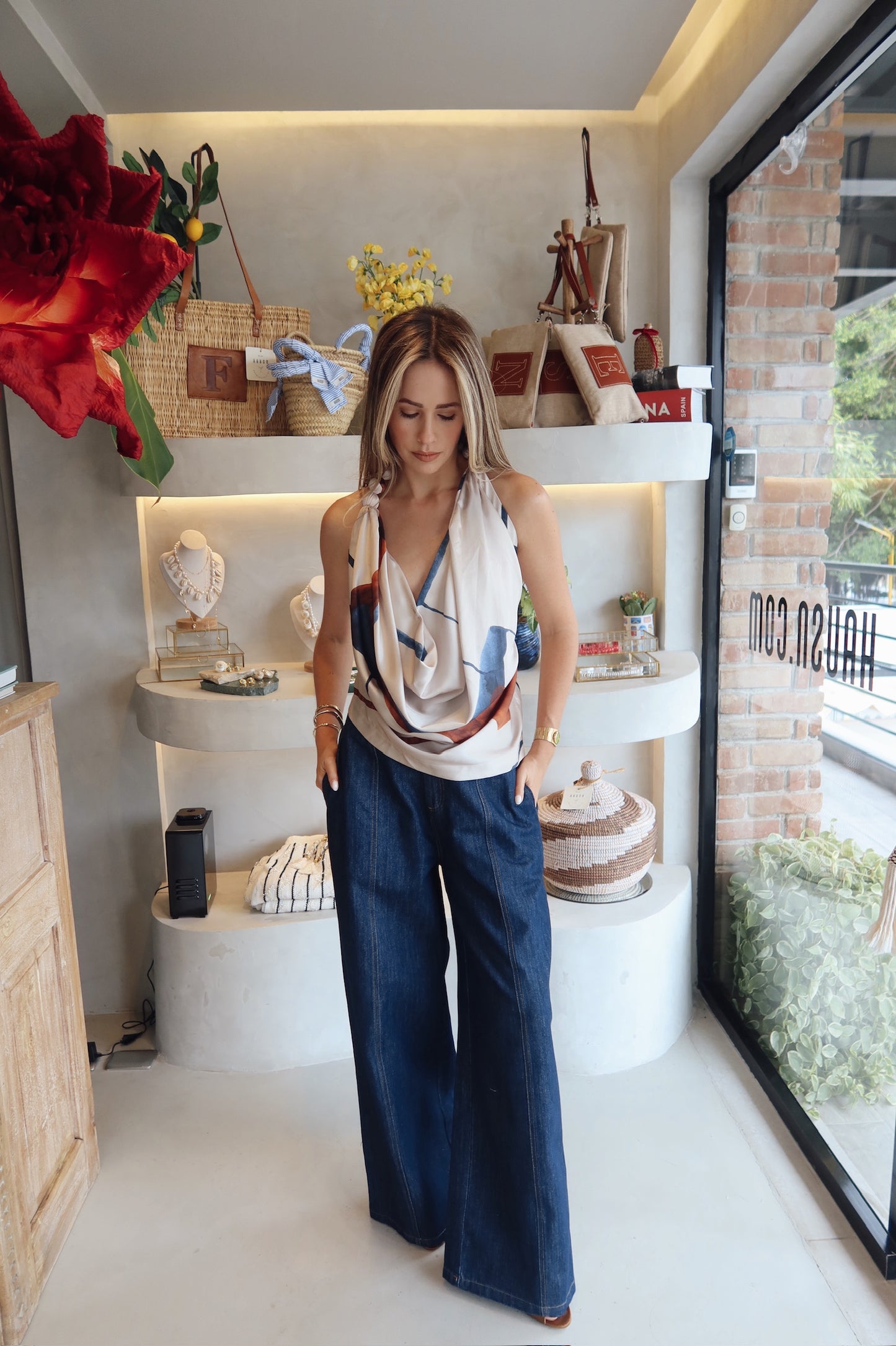 The Dua - Print Silk Top