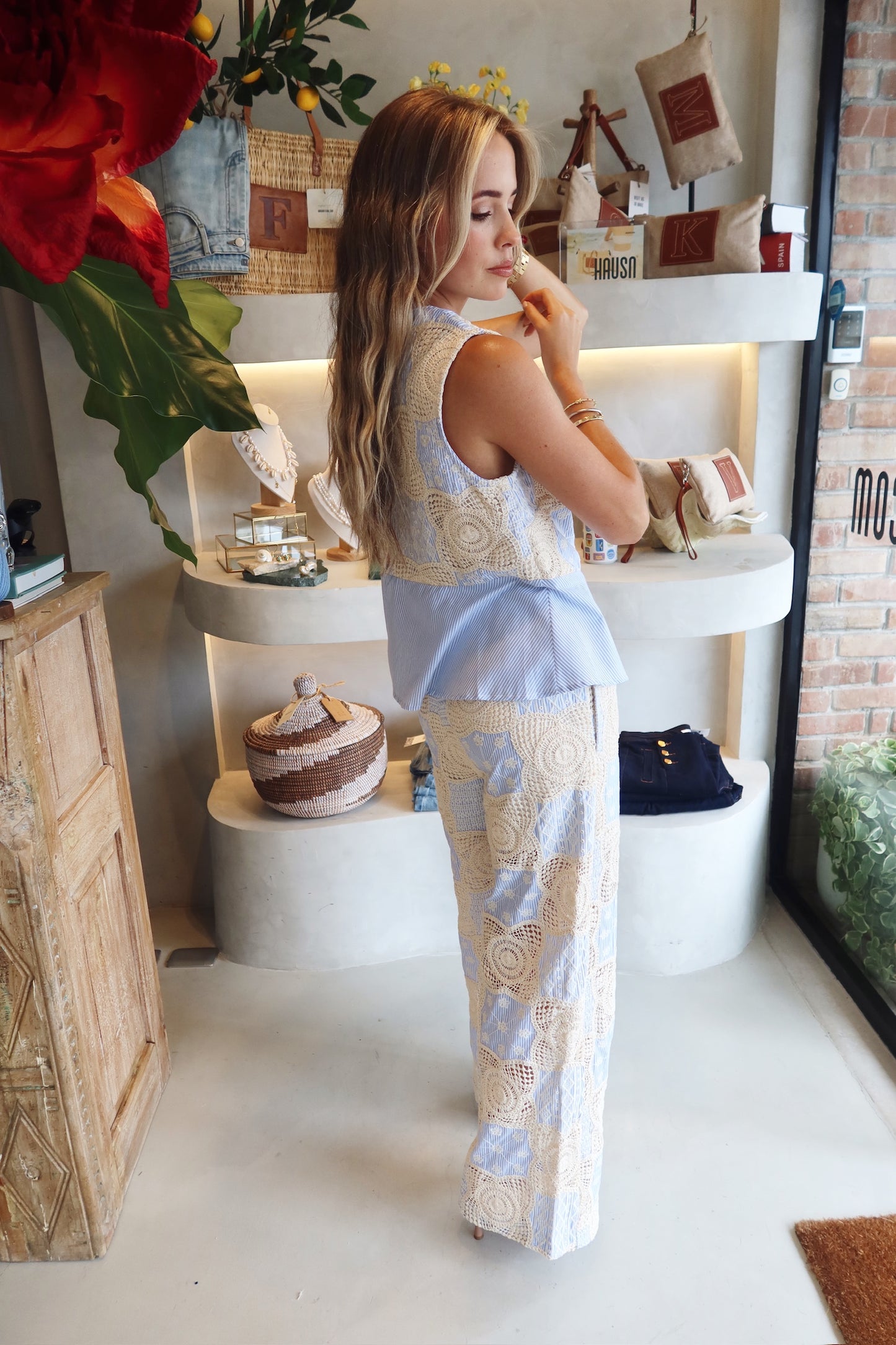 Aman - Crochet Striped Set