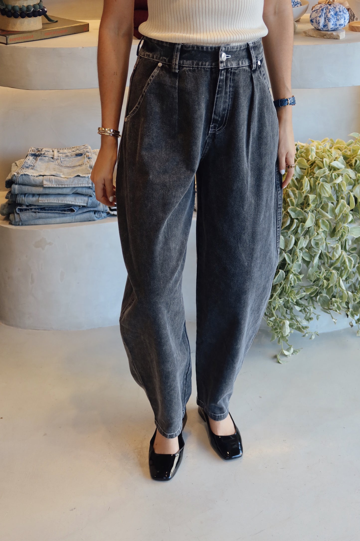 Departure Denim - Black and Cream Jeans