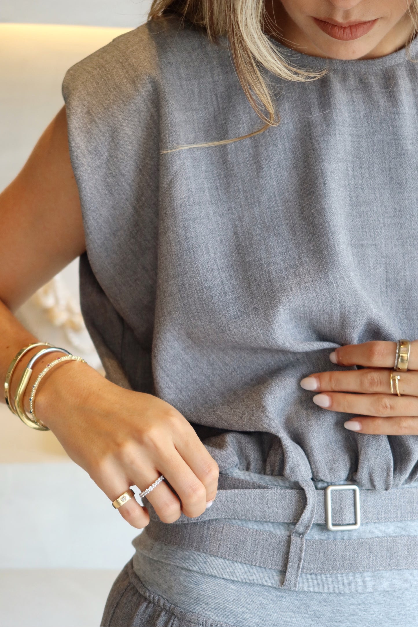 Isabel - Foldover Grey Lounge Set