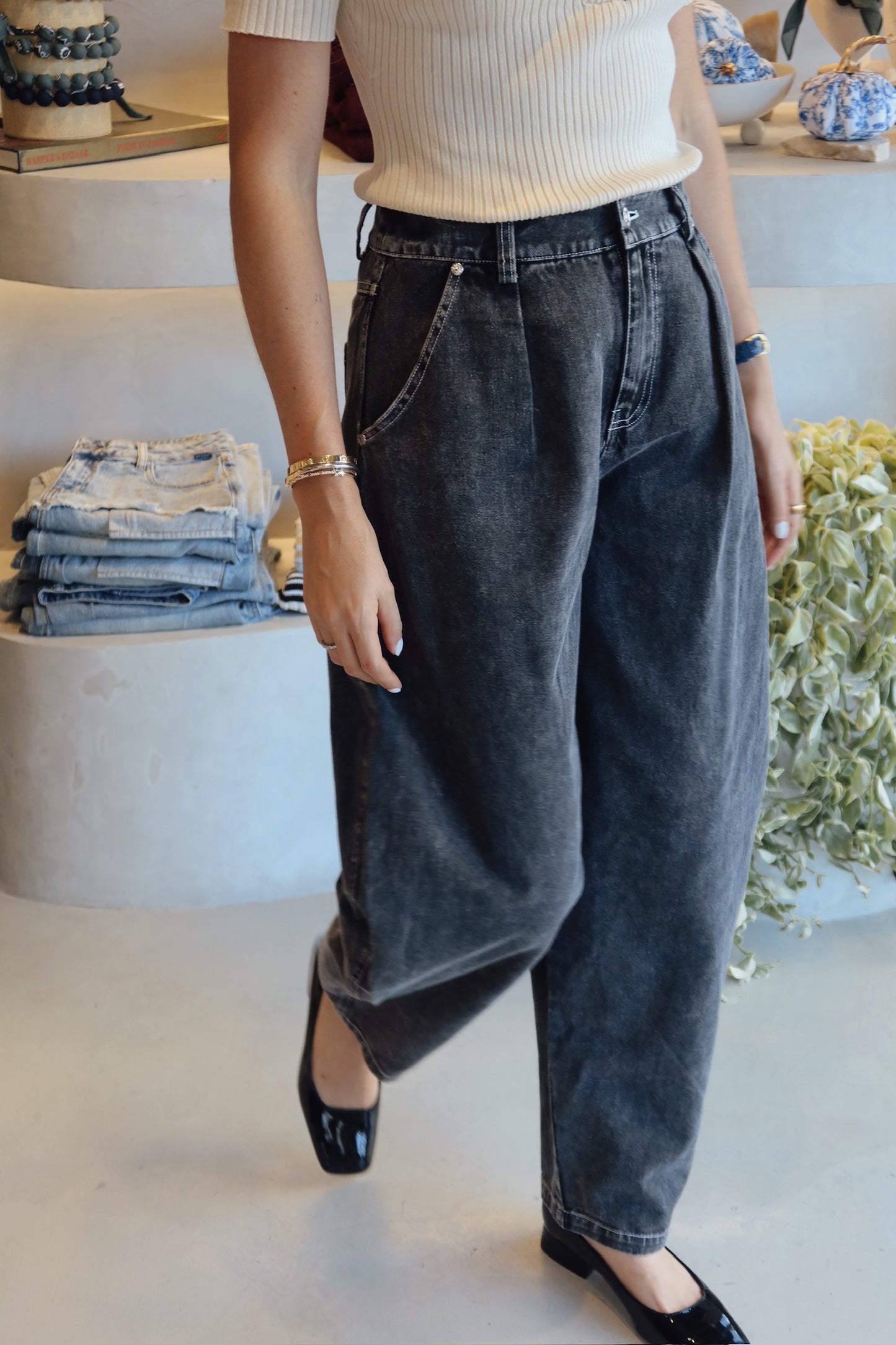 Departure Denim - Black and Cream Jeans