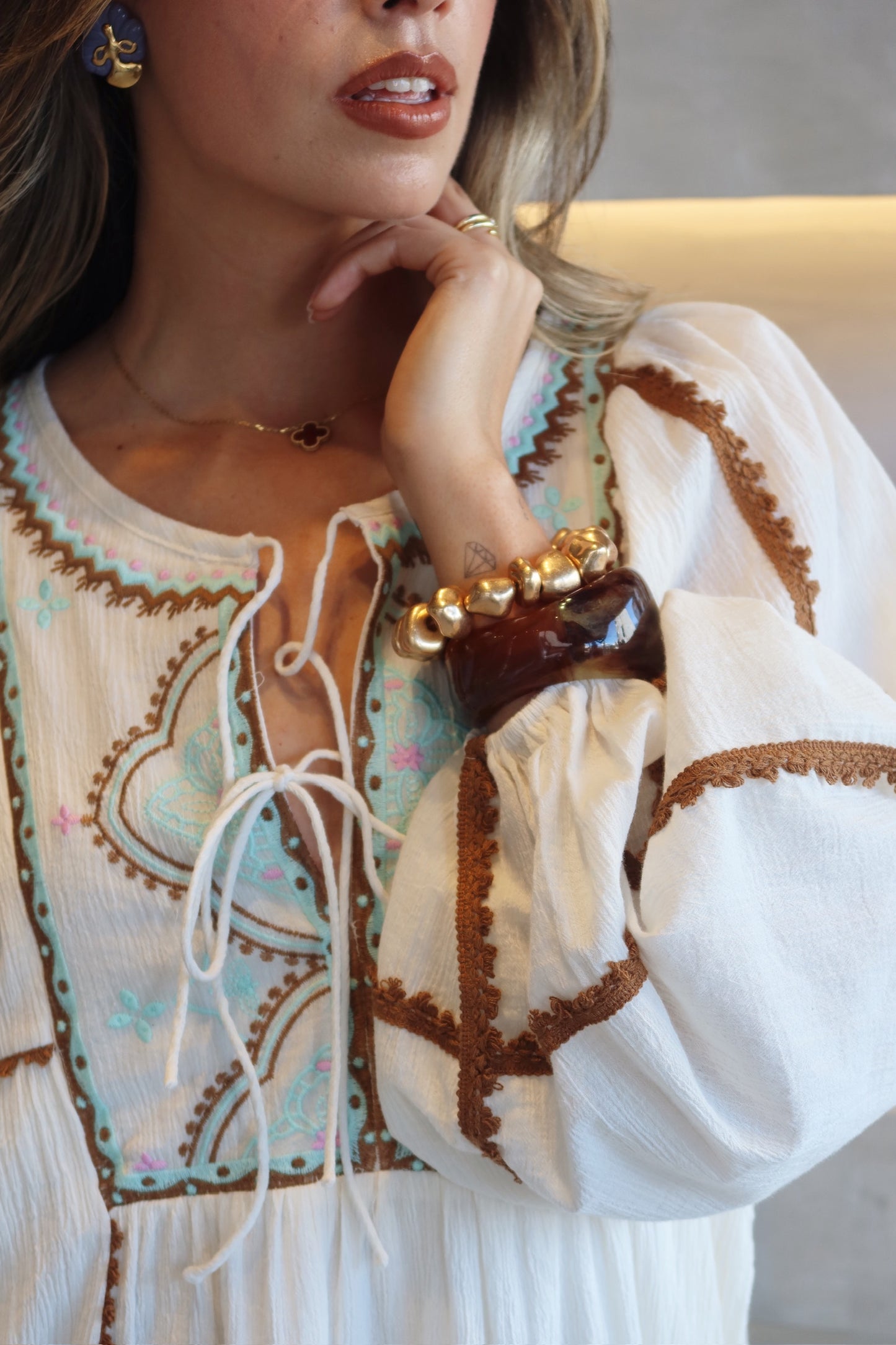 Riviera Maya - Embroidered Maxi Dress