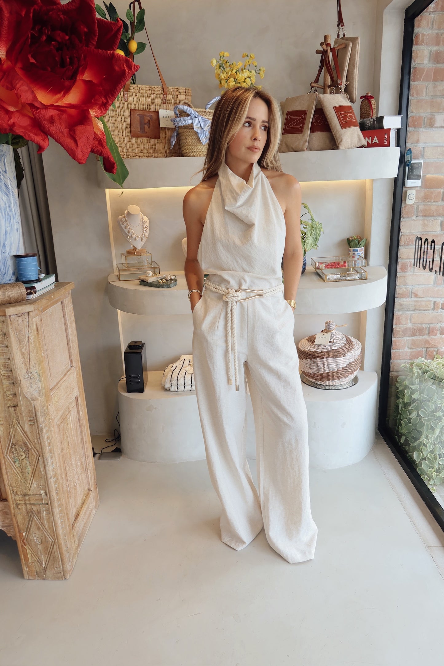 La Joya - Rope Belt Jumpsuit
