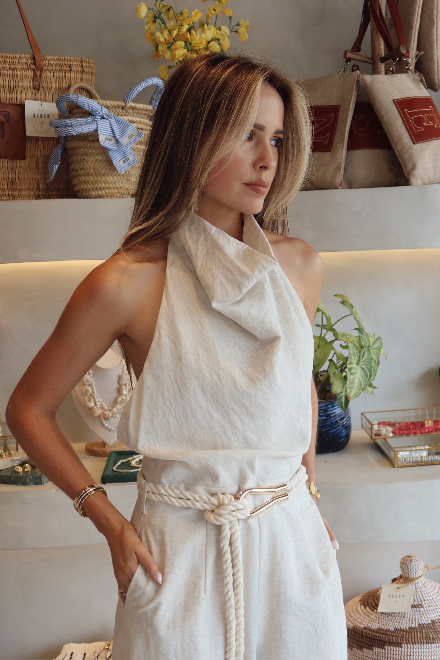 La Joya - Rope Belt Jumpsuit