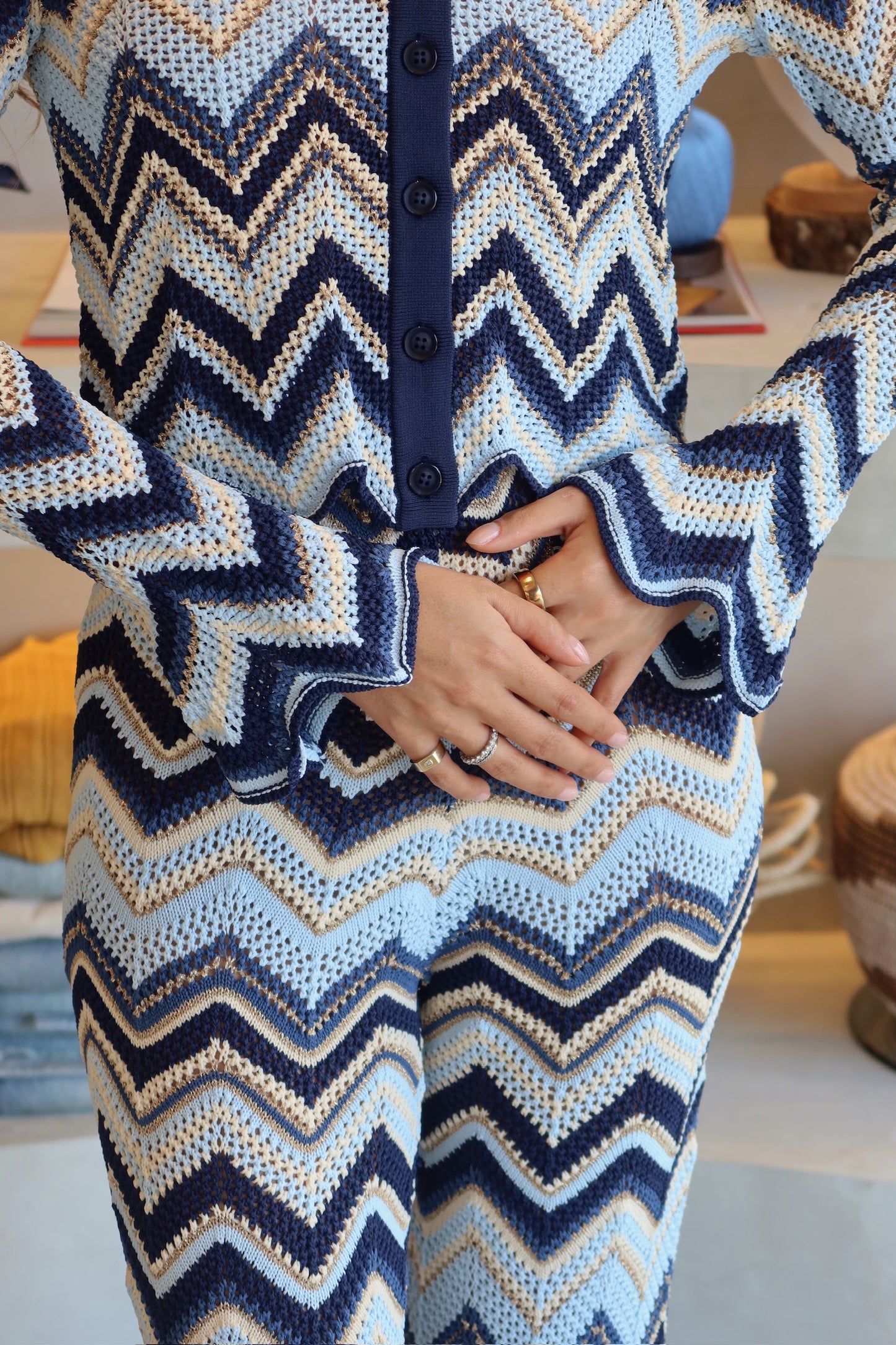 South Beach - Knit Blue Set