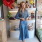 Vanessa - Printed Denim Silk Skirt