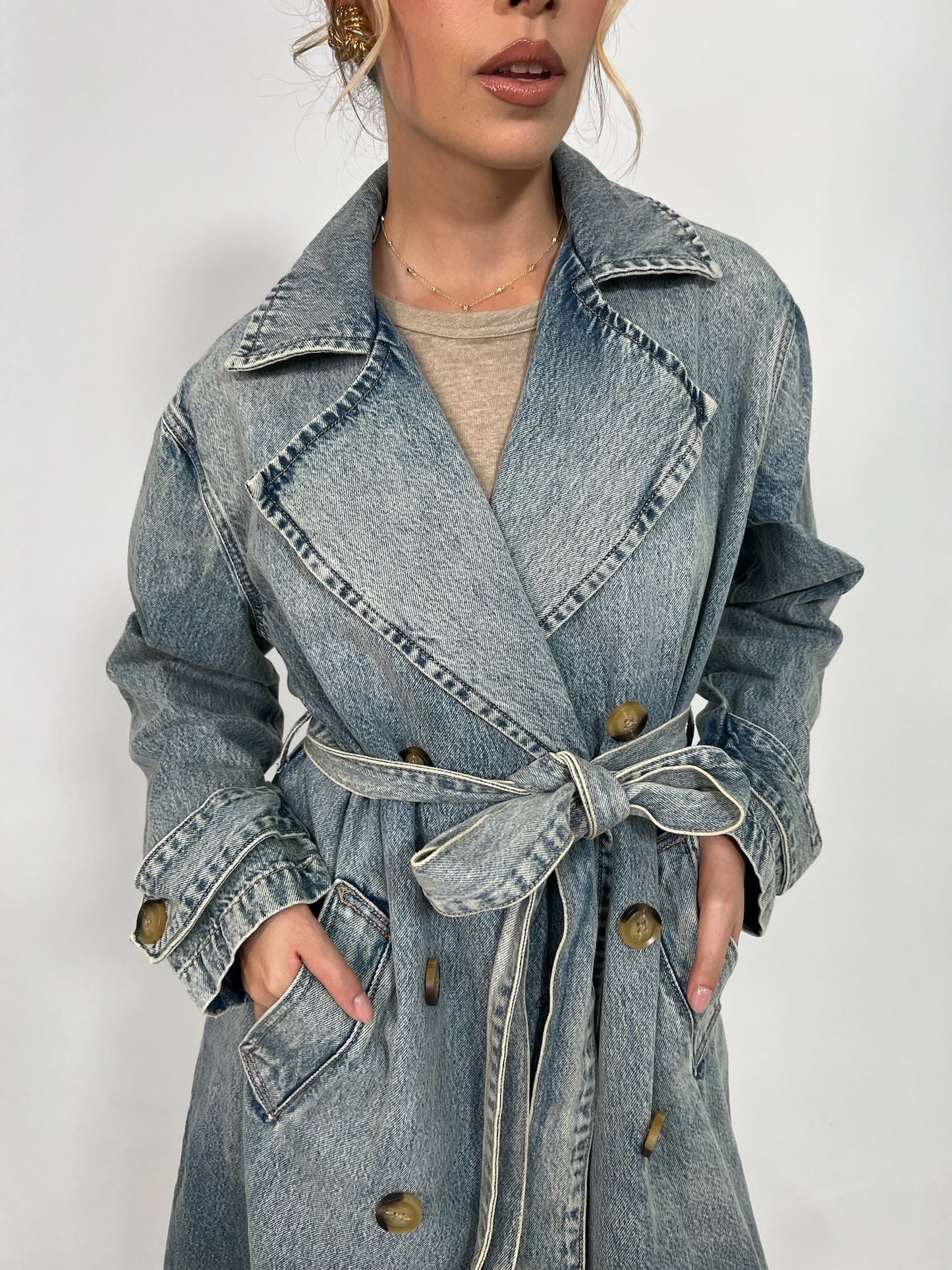 Dumbo - Oversized Denim Trench Coat