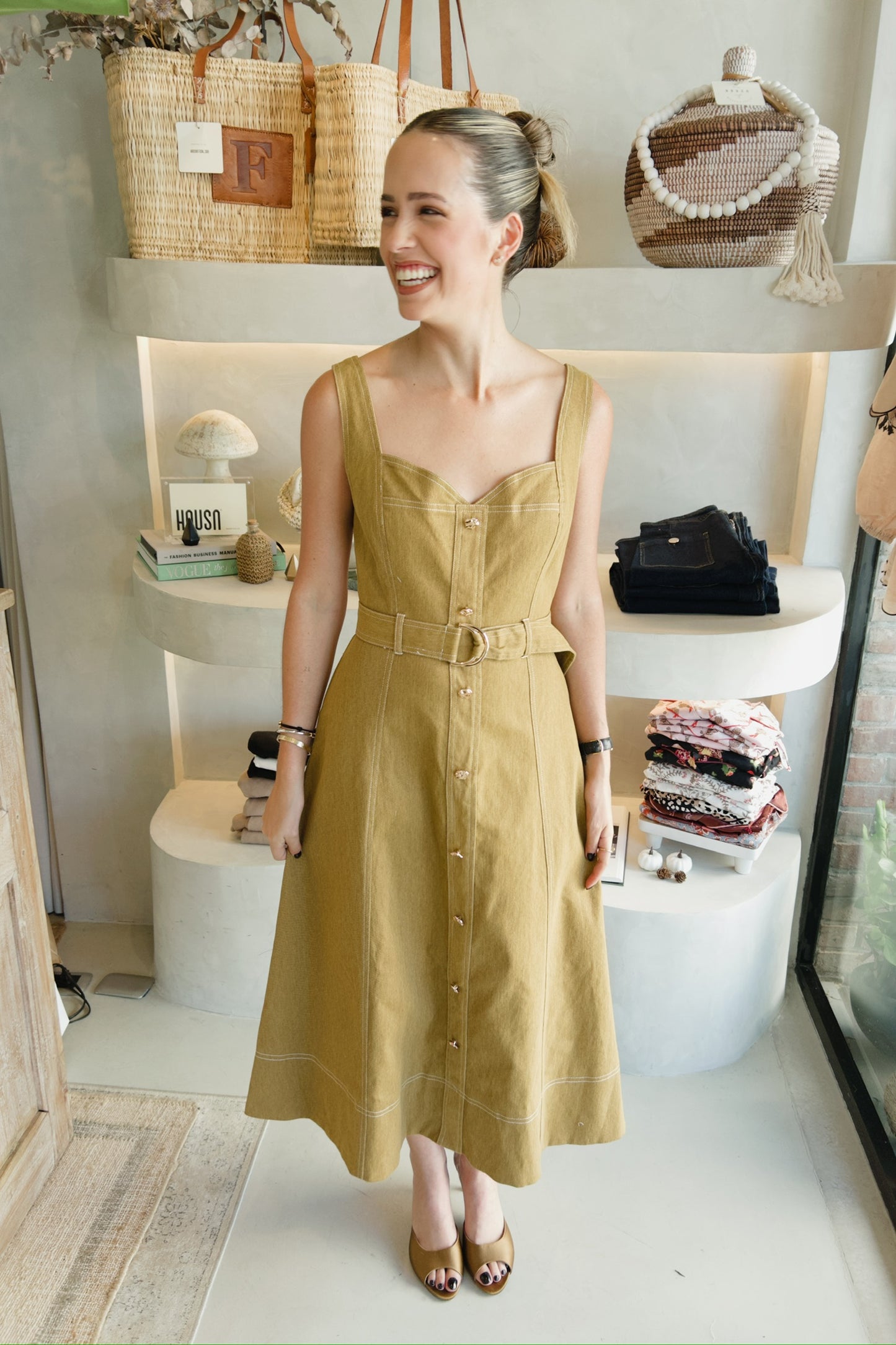 Soho - Mustard Midi Dress