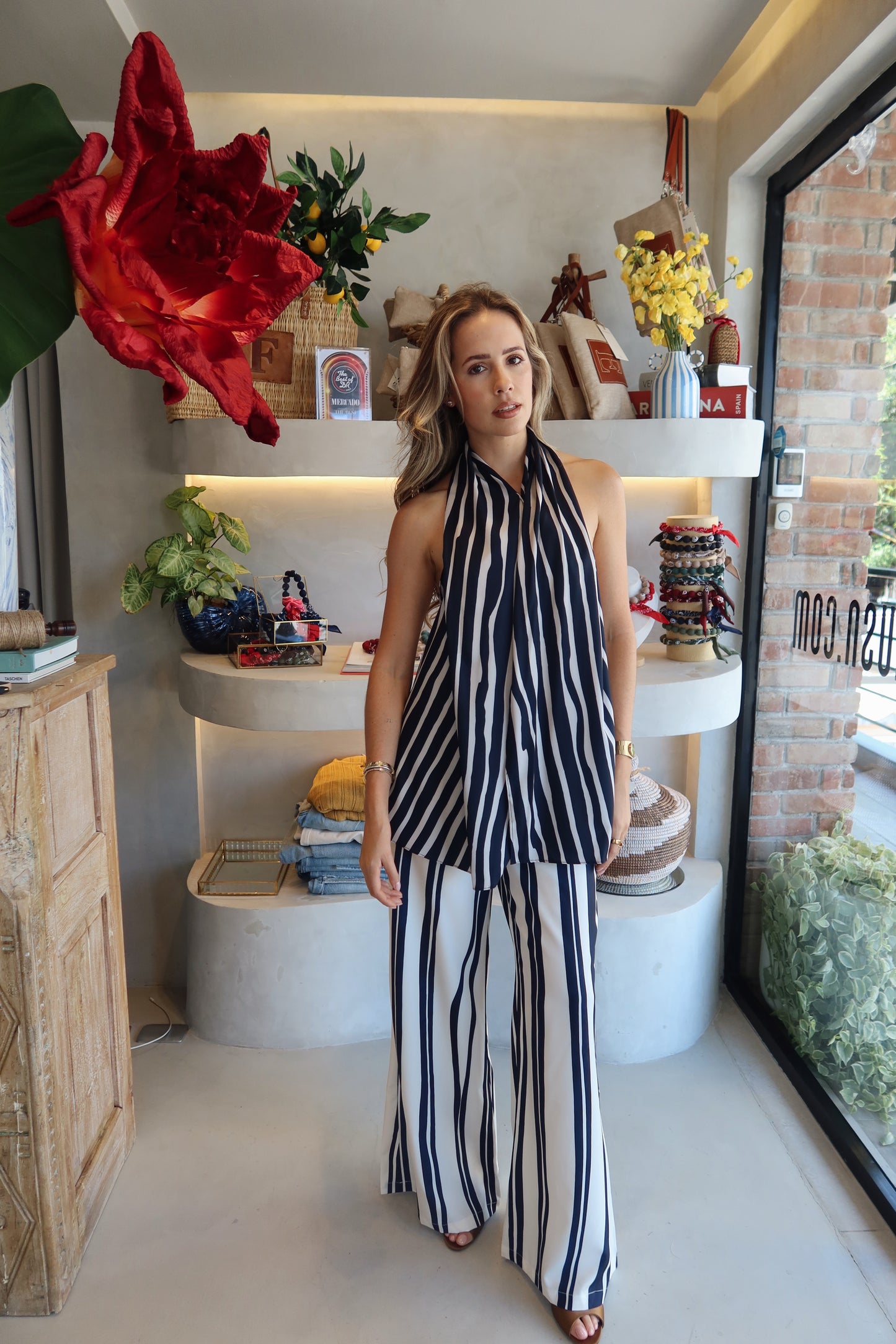 Gustavia - Stripe Pant Set