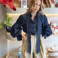 Marfa - Denim Tie Neck Blouse
