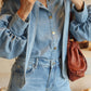 Marfa - Denim Tie Neck Blouse