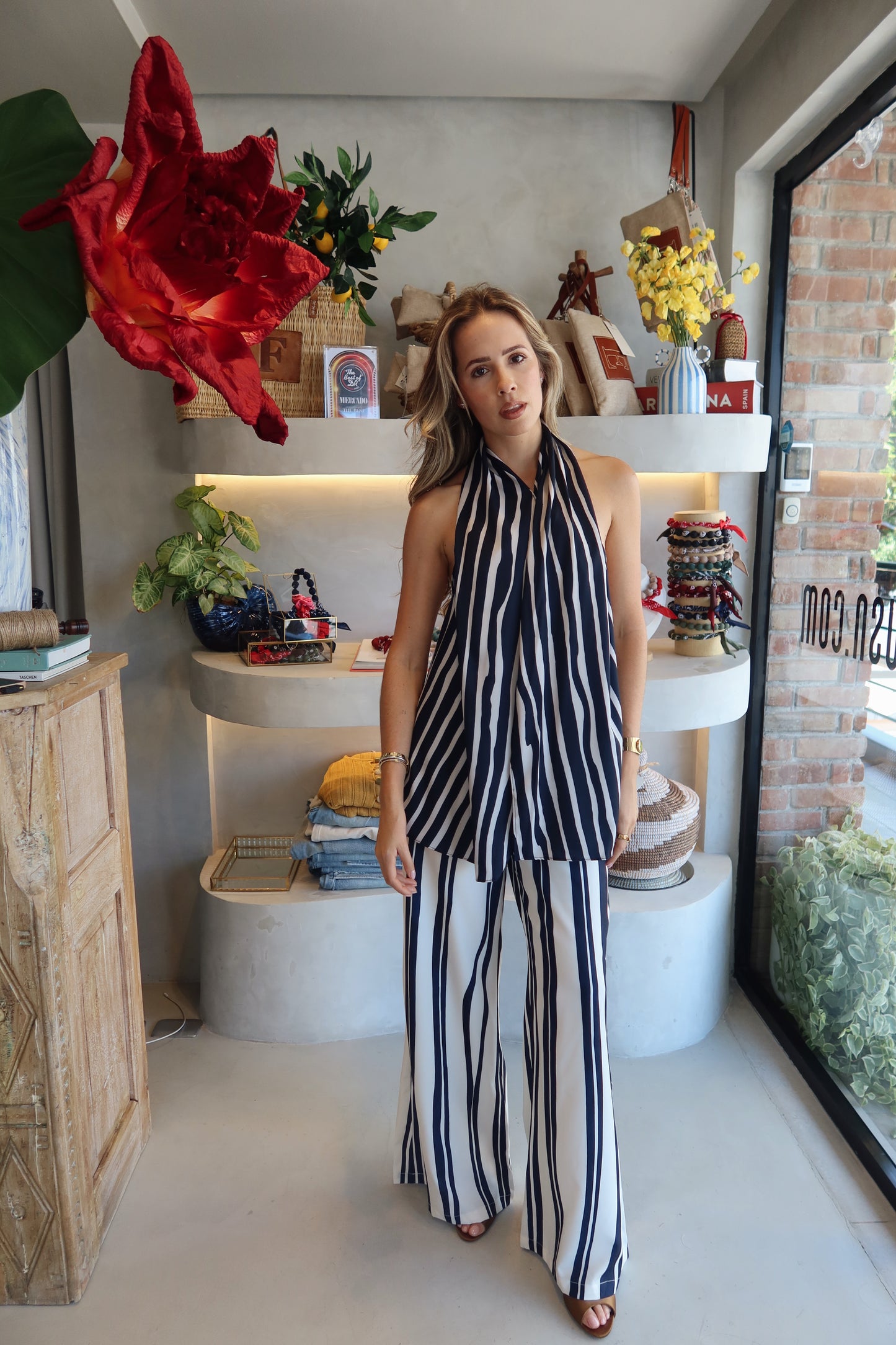 Gustavia - Stripe Pant Set