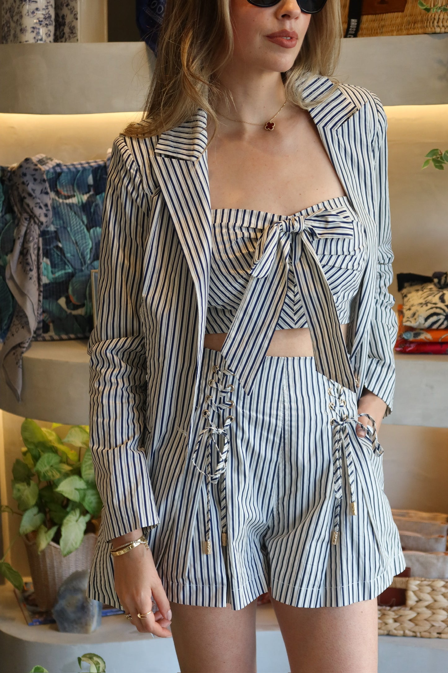 Ria de Vigo - Stripe Blazer Set
