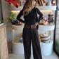 The Gaby - Plaid Contrast Pants