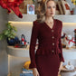 Charleston - Knit Set Skirt Burgundy
