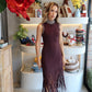 Sydney - Brown Fringe Dress
