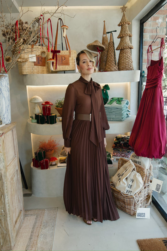 L'Avenue - Chocolate Belt Dress