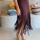 Sydney - Brown Fringe Dress