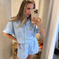 Para Bailar La Palma - White and Baby Blue Set