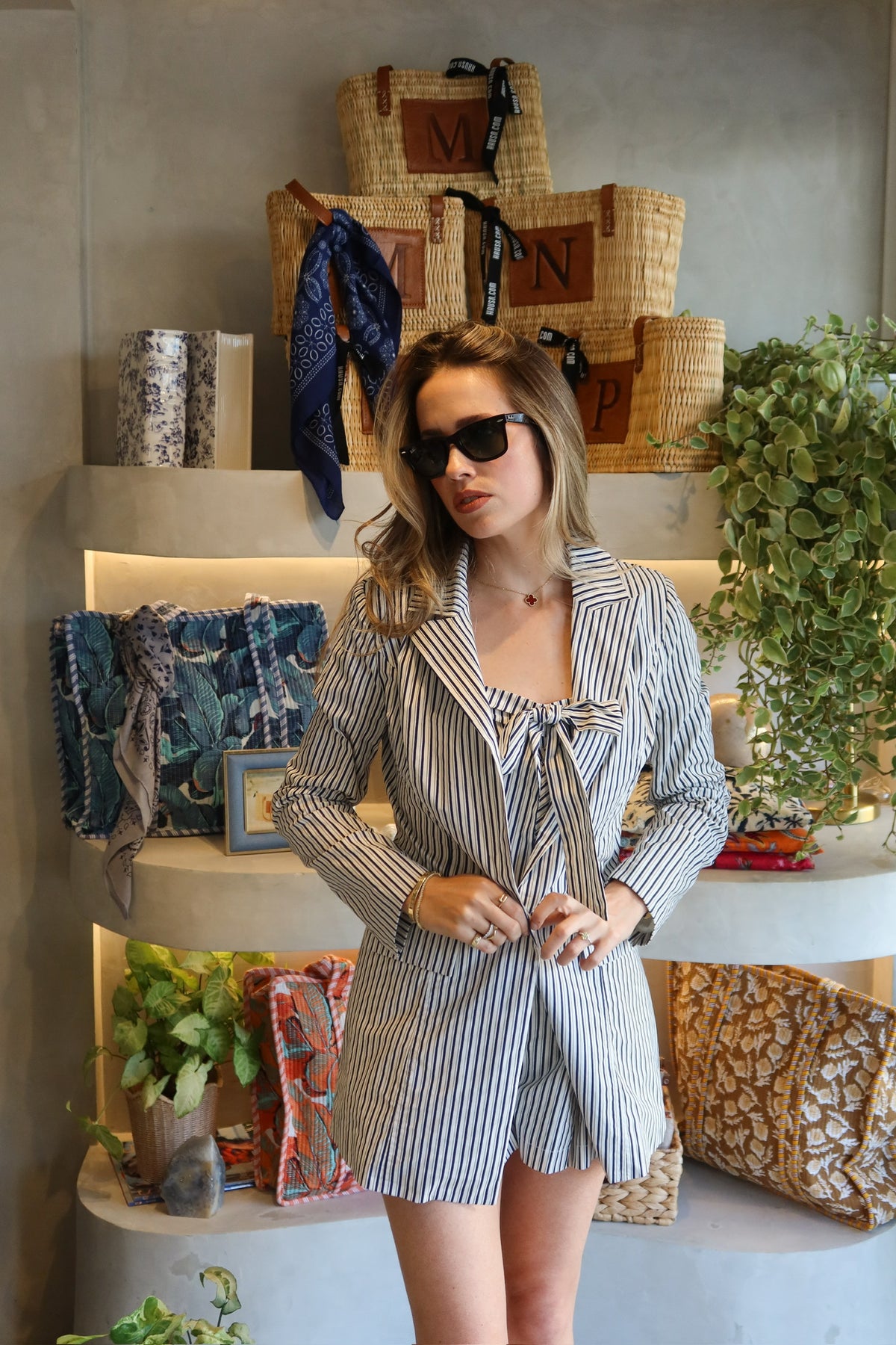 Ria de Vigo - Stripe Blazer Set