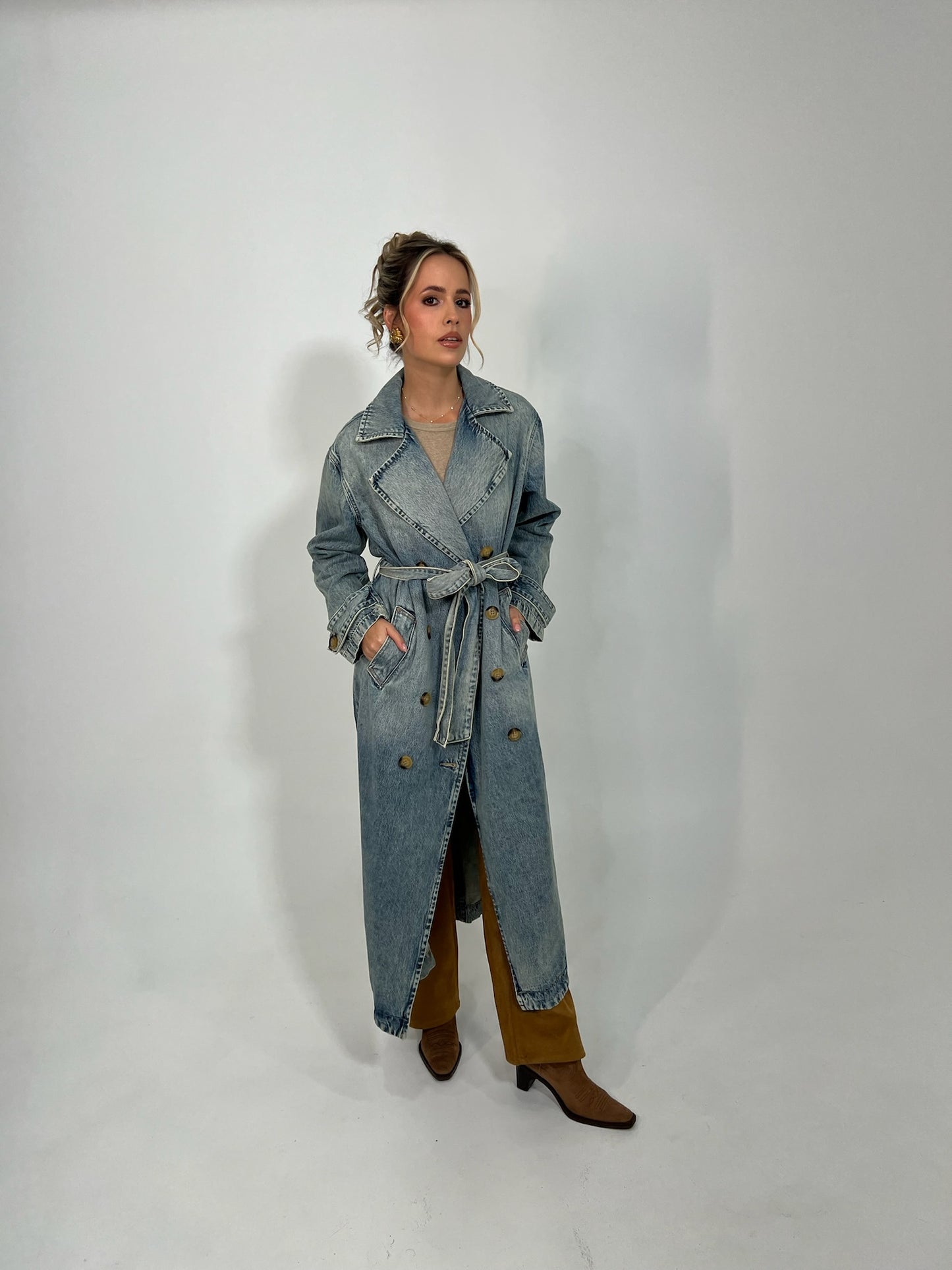 Dumbo - Oversized Denim Trench Coat