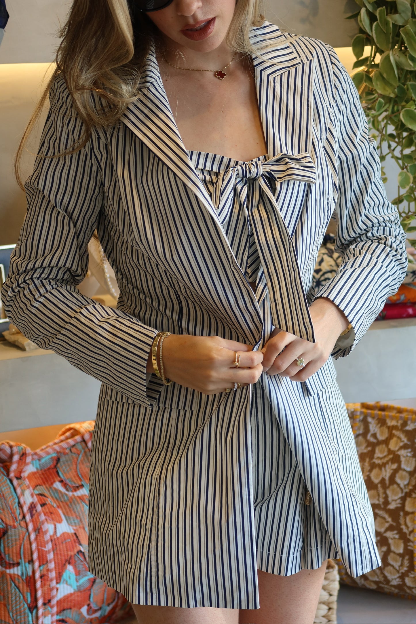 Ria de Vigo - Stripe Blazer Set