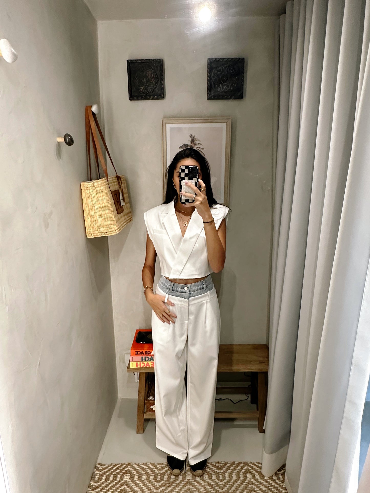 Lía - Two Tone Denim Trouser Set