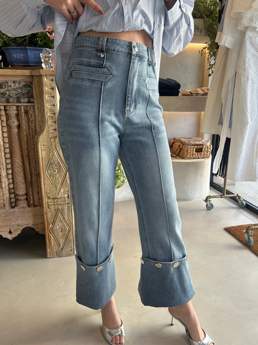 Rhode Island - Button Cuff Denim