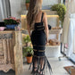 St Barths - Black Fringe Dress