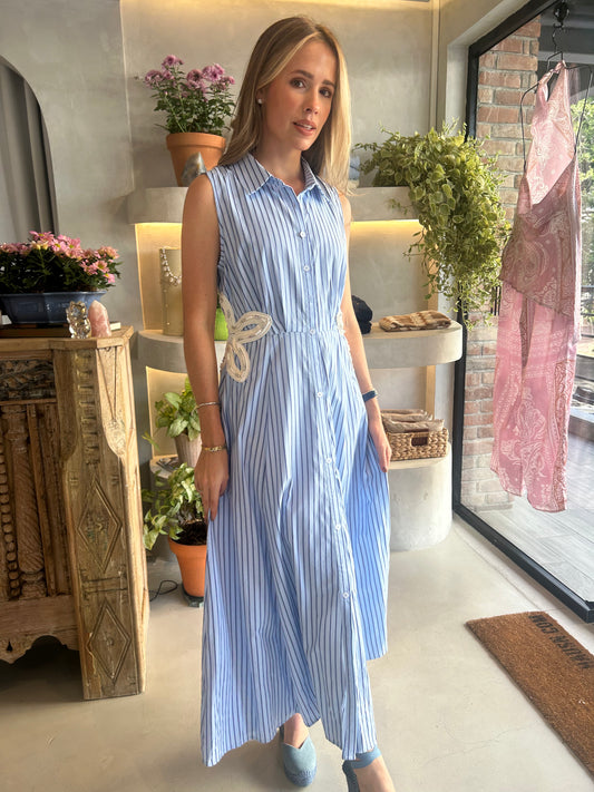 Sag Harbor - Striped Midi Dress