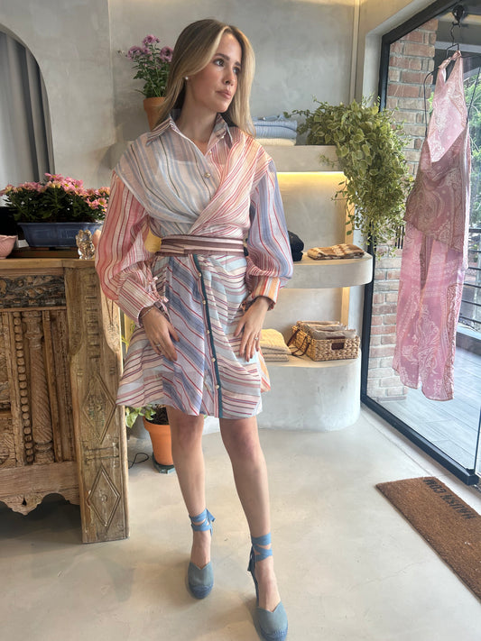 Palm Beach - Sheer Stripe Dress