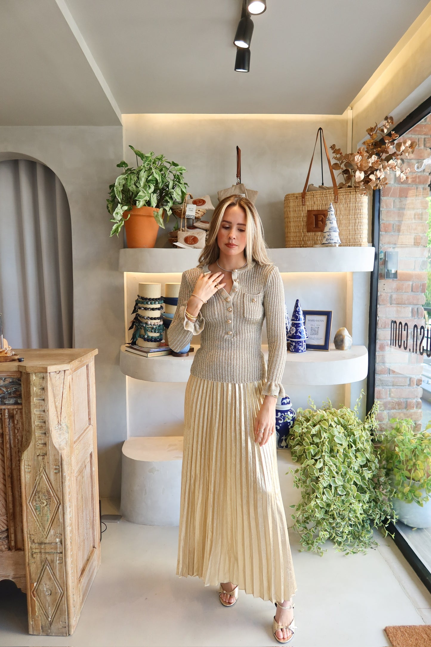 Knightsbridge - Gold Mesh Dress