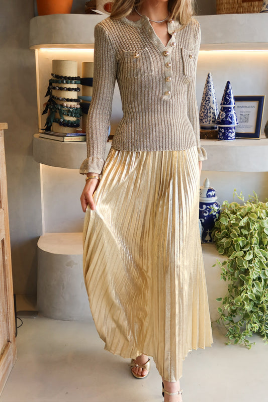 Knightsbridge - Gold Mesh Dress