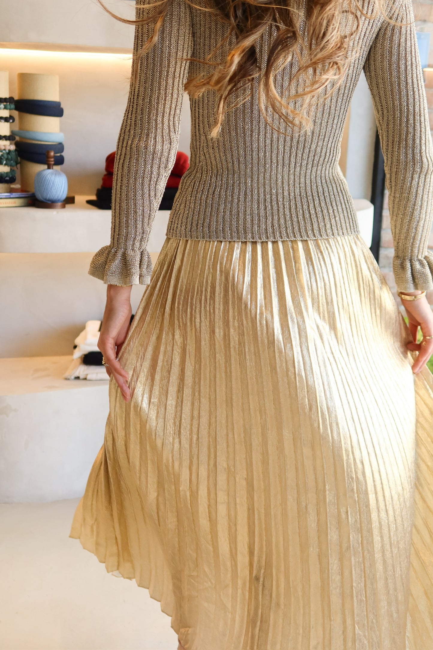 Knightsbridge - Gold Mesh Dress