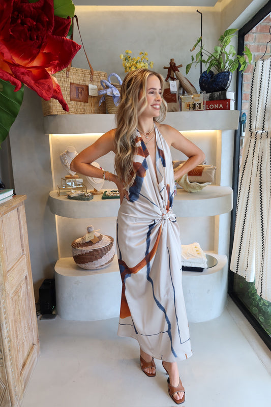 St Barths Stroll - Satin Slip Dress