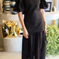 Irma - Black Layered Maxi Dress